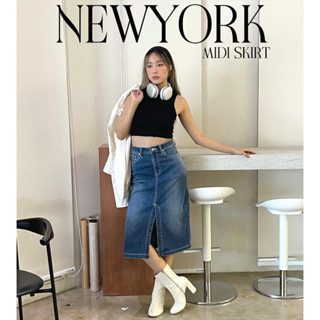 TGDA.CO - กระโปรงยีนส์ Body girl รุ่น New York Midi Skirt