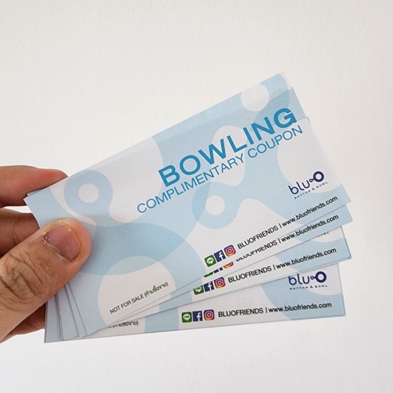 (ส่งฟรี) บัตรเล่นโบว์ลิ่ง Blu-O Bowling 5 ใบ