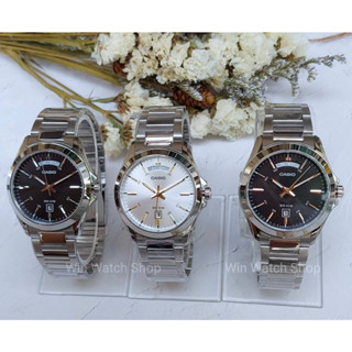 นาฬิกา Casio แท้ รุ่น MTP-1370D นาฬิกาผู้ชายสายแสตนเลสสีเงิน กันน้ำ 50 เมตร -ของแท้ 100% รับประกัน 1ปีเต็ม