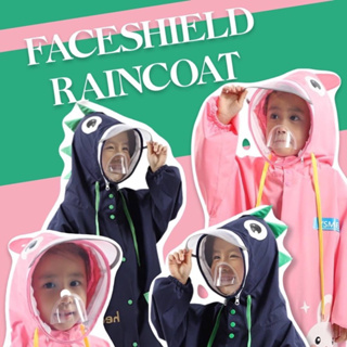 #เสื้อกันฝนเด็ก faceshield raincoat #กันฝนเด็ก #กันฝน #ชุดกันฝน