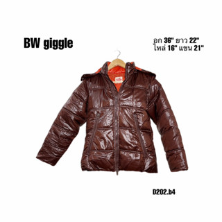 BW giggle size 38 เสื้อกันหนาว เสื้อโค้ทสีน้ำตาลอก 36 ยาว 22 D202.b4