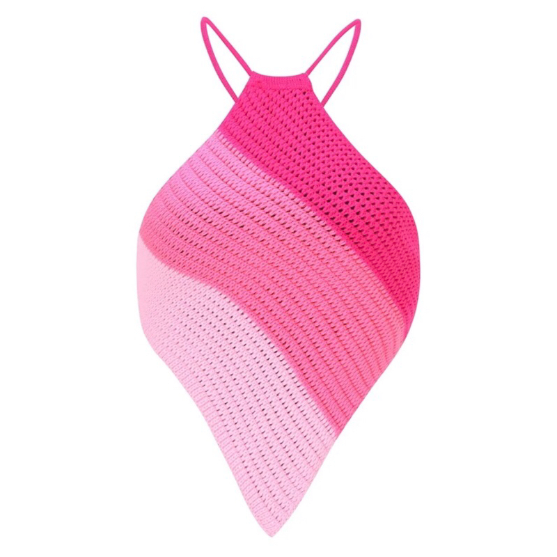 Knitting Top เสื้อไหมพรมถักสามเหลี่ยม สายไขว้โชว์ละมุนนน - รูปที่ 6