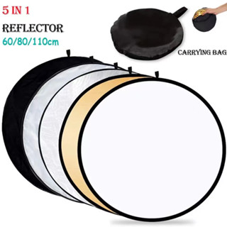 30/60/80/110cm Reflector Photography Collapsible Light Diffuser Round Reflector for Studio Multi Photo Disc Diffuers