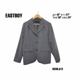 EASTBOY suit เสื้อสูทผู้หญิงสีเทากระดุม 3 เม็ดกระเป๋าซ่อนอกซ้าย size L อก 42 ยาว 27 D208.b12