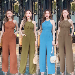 Jumpsuit คอไคว้ขายาว