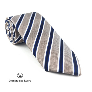 Giorgio Del Sarto Necktie 8.5 cm Light Brown Fabric Texture เนคไทสีน้ำตาลอ่อนมีเท็กเจอร์