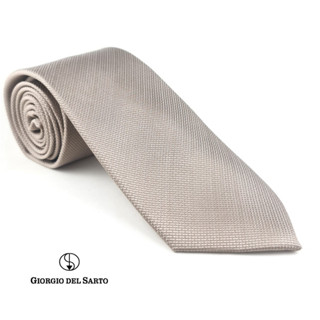 Giorgio Del Sarto Silk Necktie Brown 8.5 cm with Fabric Texture เนคไทสีน้ำตาลมีเท็กเจอร์