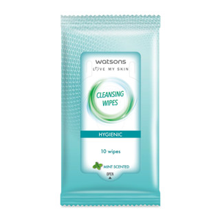 Watsons Cleansing Wipes Hygienic 10 wipes Mint Scented