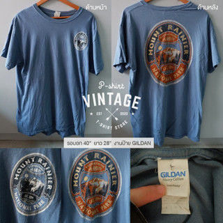 pshirtvingtage เสื้อยืดวินเทจ เสื้อยืดมือสอง T-Shirt Vingtage ลาย MOUNT RAINER EST.1899