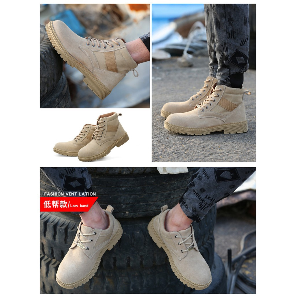 พร้อมสต็อก รองเท้าเซฟตี้ หุ้มข้อ หัวเหล็ก Safety Shoes