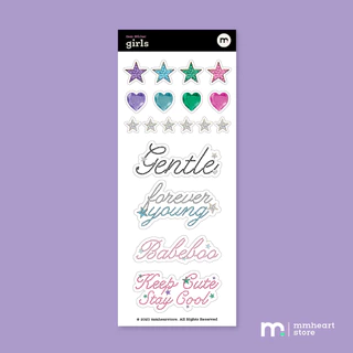 Girl Gem Sticker สติ๊กเกอร์ไดคัท (🚨ไม่ใช่สติ๊กเกอร์เพชรจริงนะคะ เป็นสตกรูปเพชรค่า) | mmheartsto