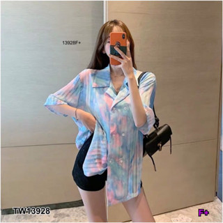 MM13928 เสื้อเชิ้ตพลาสเทลแต่งริ้ว Pastel shirt with stripes