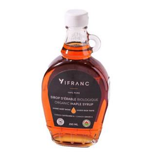 Vifranc organic maple syrup 250ml. ออร์แกนิค เมเปิ้ลไซรัป นำเข้าจากแคนาดา 🇨🇦