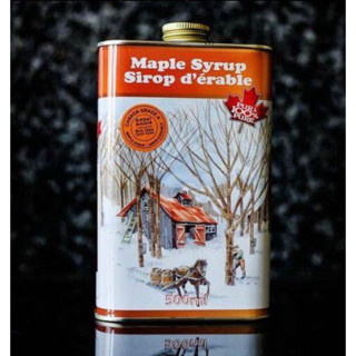 Maple syrup sirop d’erable pura100%pure 500ml. tin canada 🇨🇦 น้ำเชื่อมเมเปิ้ลไ.รัป100%นำเข้าจากแคนาดา