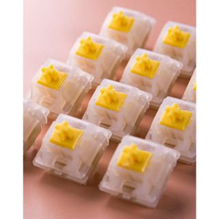 [พร้อมส่ง] Gateron Milky Yellow PRO (10ชิ้น-แพค) - Factory Lubed - Linear Switch 5pin ลูบ​จากโรงงาน​ สวิตช์​ ​คีย์บอร์ด​