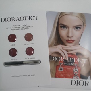 ลิปทดลอง Dior Addict Hydrating​ Shine​ Lip​stick ขนาดทดลอง พร้อมแปรง ของแท้ หิ้วเอง ลิป dior