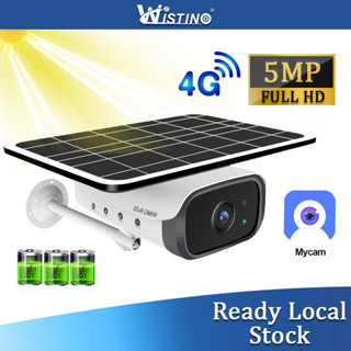 Wistino 4G LTE กล้องพลังงานแสงอาทิตย์กลางแจ้ง FHD 3MP 4G ซิมการ์ด IP กล้องเฝ้าระวังกลางแจ้งกล้องวงจรปิดกันน้ำสัญญาณเตือนภัยด้วยเสียงความปลอดภัยการใช้พลังงานต่ำพลังงานแสงอาทิตย์