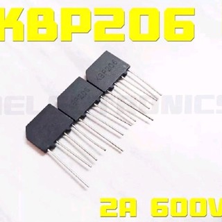 KBP206 ไดโอดบริจด์ 2A 600V Bridge Rectifier    1ตัวต่อแพ็ค