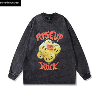 เสื้อแขนยาว rise up เสื้อy2k สตรีท ฮิปฮอป รุ่นใหม่ เสื้อผ้าแฟชั่น