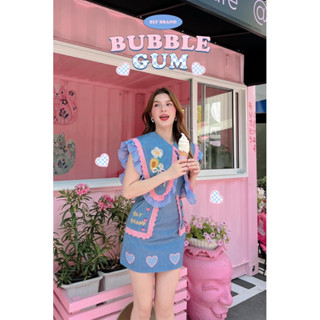 💎พร้อมส่ง💎BLT 💕 Bubble gum dress