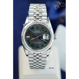 Rolex datejust 36 mm. wimbledon automatic swiss movement