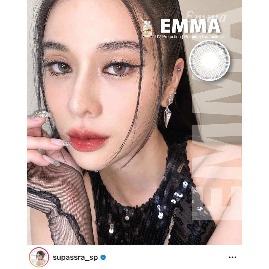 🔥คอนแทคเลนส์ Silicone Hydrogel ✨ขนาดกลาง✨ Emma ✨Mayalens Premium