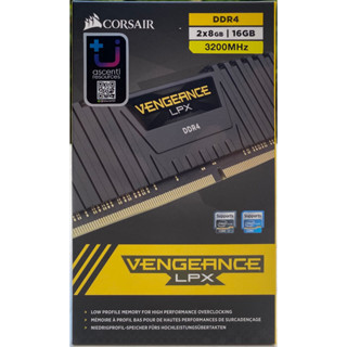 RAM 16GB (8GBx2) DDR4 3200MHz CORSAIR VENGEANCE LPX (BLACK)