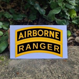 👉ลด50%🔥[ของแท้] สติกเกอร์ AIRBORNE RANGER  ขนาด 5×10 cm เป็นพลาสติกทึบติดรถยนต์ มอเตอร์ไซด์ วัสดุเนื้อแข็งผิวเรียบ