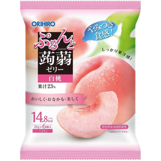 ⚡️⚡️พร้อมส่ง นำเข้าจากญี่ปุ่น🇯🇵 Orihiro jelly peach 130g.เจลลี่พีช นำเข้า ทำจากน้ำผลไม้แท้