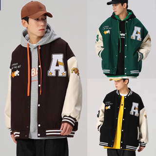 เสื้อแขนยาว A23 varsity เสื้อเบสบอล เสื้อสเวตเตอร์ สตรีท ฮิปฮอป รุ่นใหม่