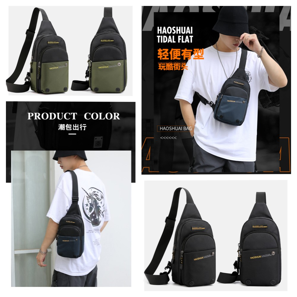 MMGA6803 เจ๋งมาก 💛 COD 🚚💨กระเป๋าสะพายข้างลำลองผู้ชาย crossbody bag ความจุขนาดใหญ่ สไตล์สตรีทเกาหลีทํางาน