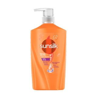 SUNSILK ซันซิล แชมพู แดเมจ รีสโตร์ สูตรฟื้นบำรุงผมแห้งเสีย สีส้ม ขวดปั๊ม ขนาด 560 มล.