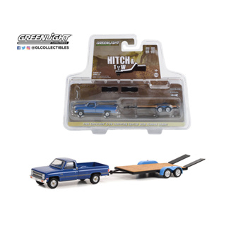 Greenlight 1/64 Hitch &amp; Tow Series 27 - 1981 Chevrolet C-20 Trailering Special with Flatbed Trailer 32270-B