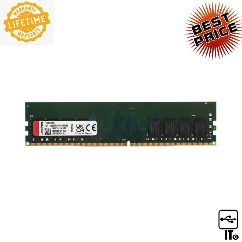 RAM DDR4(3200) 8GB KINGSTON VALUE (KVR32N22S8/8)  PC ประกัน LT. แรม PC