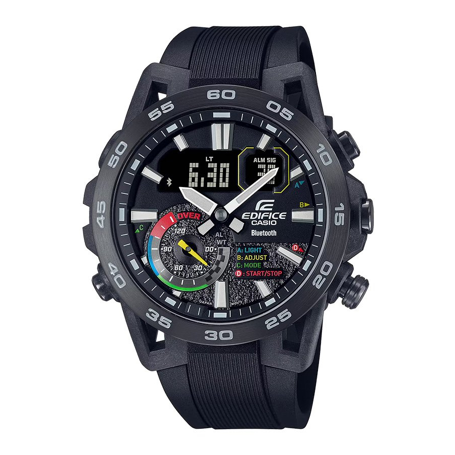 Casio Edifice นาฬิกาข้อมือผู้ชาย  สายยาง รุ่น ECB-40MP-1A  / สีดำ