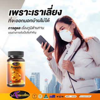 พล็อบโพลิส Propolis Auswellife โพรโพลิส วิตามินลดสิว เสริมภูมิ ลดอาการป่วยบ่อยภูมิแพ้