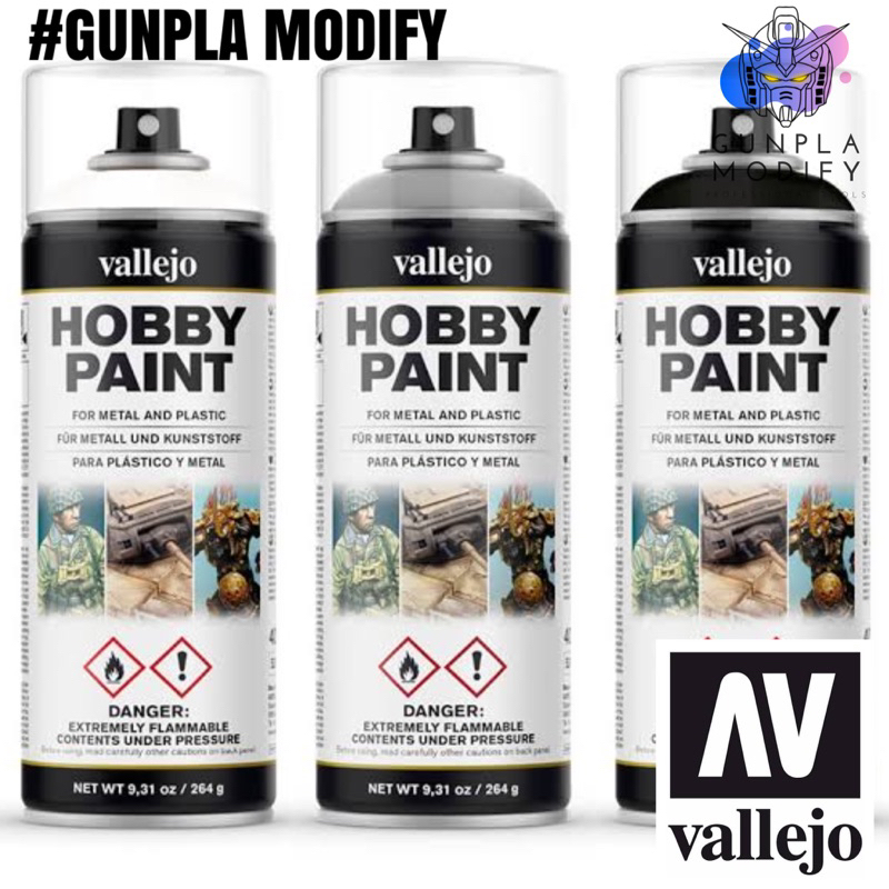 VALLEJO Hobby Paint Spray PRIMER สเปรย์รองพื้น สูตรน้ำแห้งไว ขนาด 400 ml