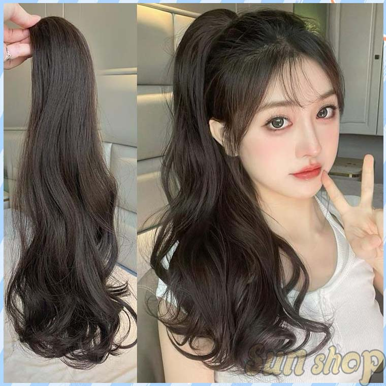 พร้อมส่ง วิกผมลอนแบบสายคาด ไฮกรอส เกาหลี สียอดนิยม ยาว สองสีสามความยาว