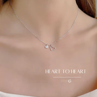 GLAMOR✨สร้อยเพชร Heart to Heart สร้อยคอเงินแท้ สร้อยคอเพชร สร้อยเงินแท้ จี้สร้อยคอ สร้อยคอผู้หญิง