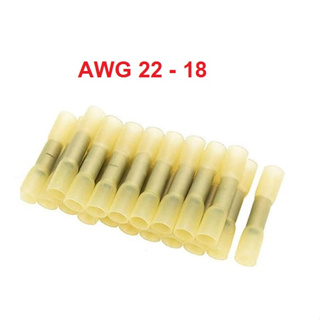 (10ชิ้น)สลิปต่อสายไฟ กันน้ำ AWG 22-18 สีเหลือง