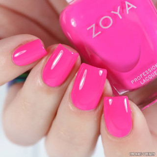 พร้อมส่ง Zoya Janie ชมพูสด ชมพูนีออน ฟูเชียpink แสบตาท้าแดด แบรนด์คุณภาพ ปราศจากสารเคมีอันตราย คนท้องทาได้ ออแกนิค  แท้