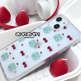 cherry soda jelly case from pokestudio เคสไอโฟนใสพิมพ์ลายเชอรี่