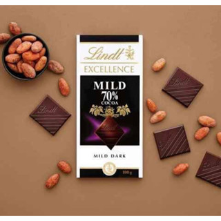 Lindt excellence mild 70% ลินด์ ช็อกโกแลต 70% ผลิตที่ฝรั่งเศส🇫🇷