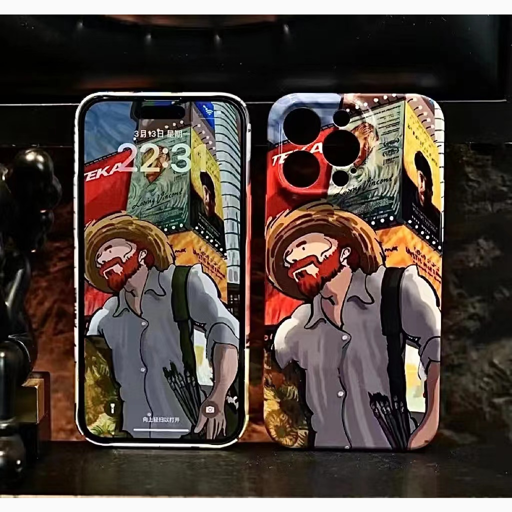 🔥ส่งจากไท🔥 Van Gogh เคสไอโฟน 14Pro max ศิลปะ แนวโน้ม เคส for iPhone 11 12 13 14 13Pro 12Pro case จิต