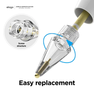 elago Metal Pencil Replacement Tips for Apple Pencil Pro, USB C, 1&2 สำหรับเปลี่ยนหัวปากกา มี 2 ชิ้น