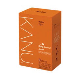 맥심카누너티카라멜라떼 Maxim kanu nutty caramel latte (นัทตี้คาราเมลลาเต้ ขนาด 8 ซอง ) 138.4 g.