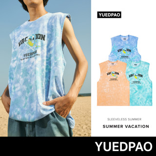 Yuedpao  ยอดขาย No.1 รับประกันไม่ย้วย 2 ปี เสื้อยืดเปล่า เสื้อยืด Sleeveless Summer vacation