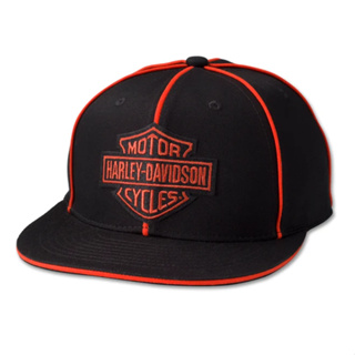 หมวกดำตัดแดงลิขสิทธิ์แท้จาก Harley Davidson 97743-23VM