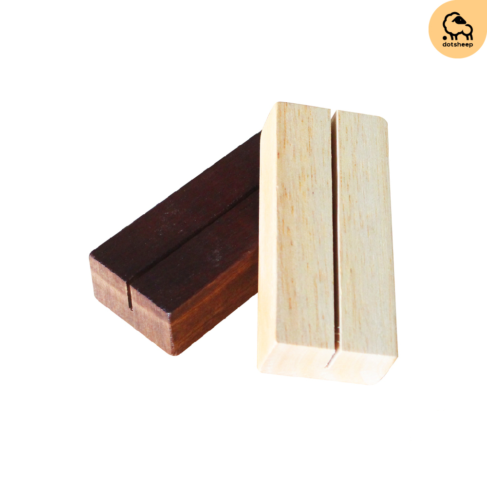 Dotsheep ที่วางการ์ดเล็ก วางนามบัตร ไม้ยางพารา/ไม้จามจุรี