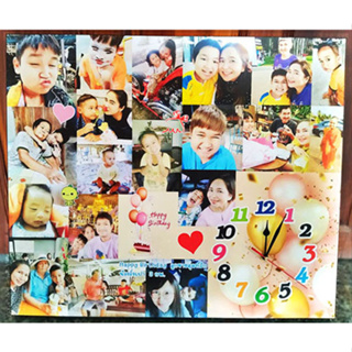 กรอบรูปลอย กรอบลอย 12x18 นิ้ว ลูกน้อย แฟน ของขวัญ วันเกิด งานแต่ง รับปริญา ใส่นาฬิกา ข้อความ เเต่งรูปฟรี ปรับสีฟรี